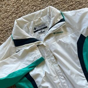 Columbia Sportswear‎ Company White Green Jacket Women's L Interchange